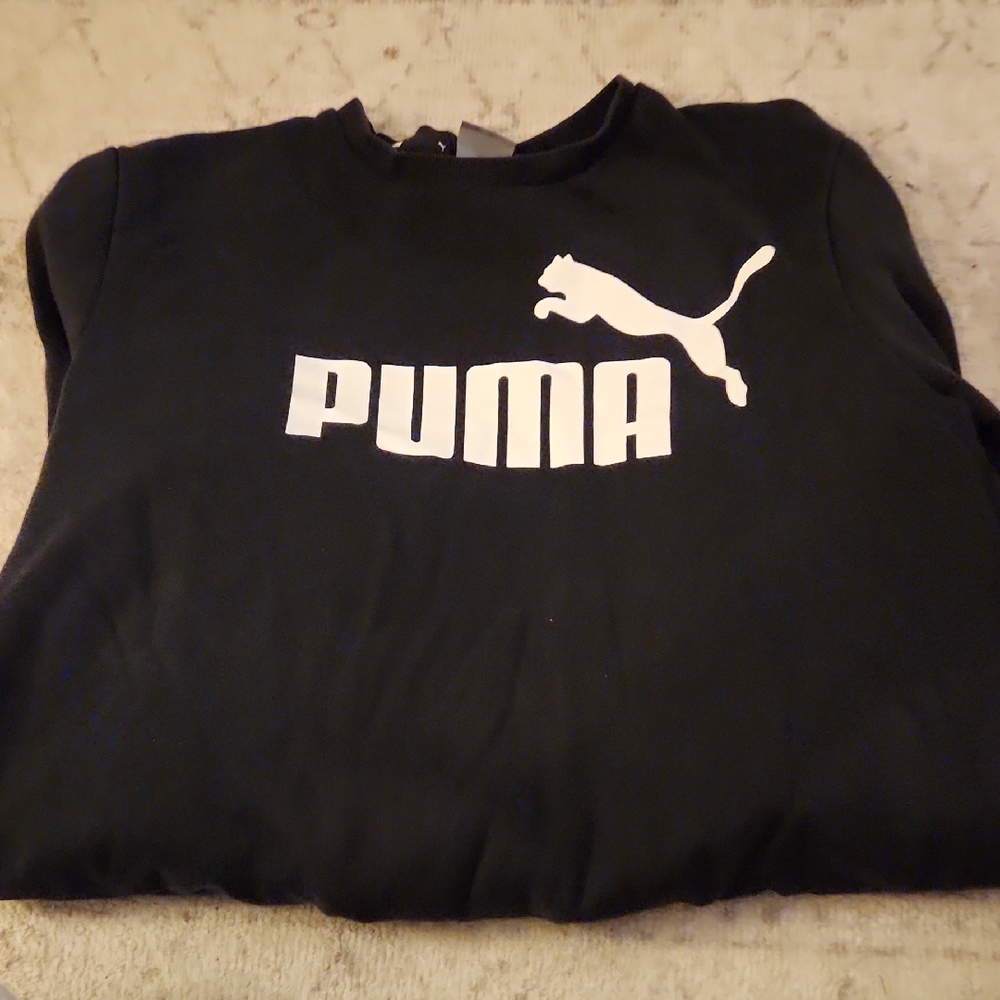 Puma Black Crewneck with White Logo